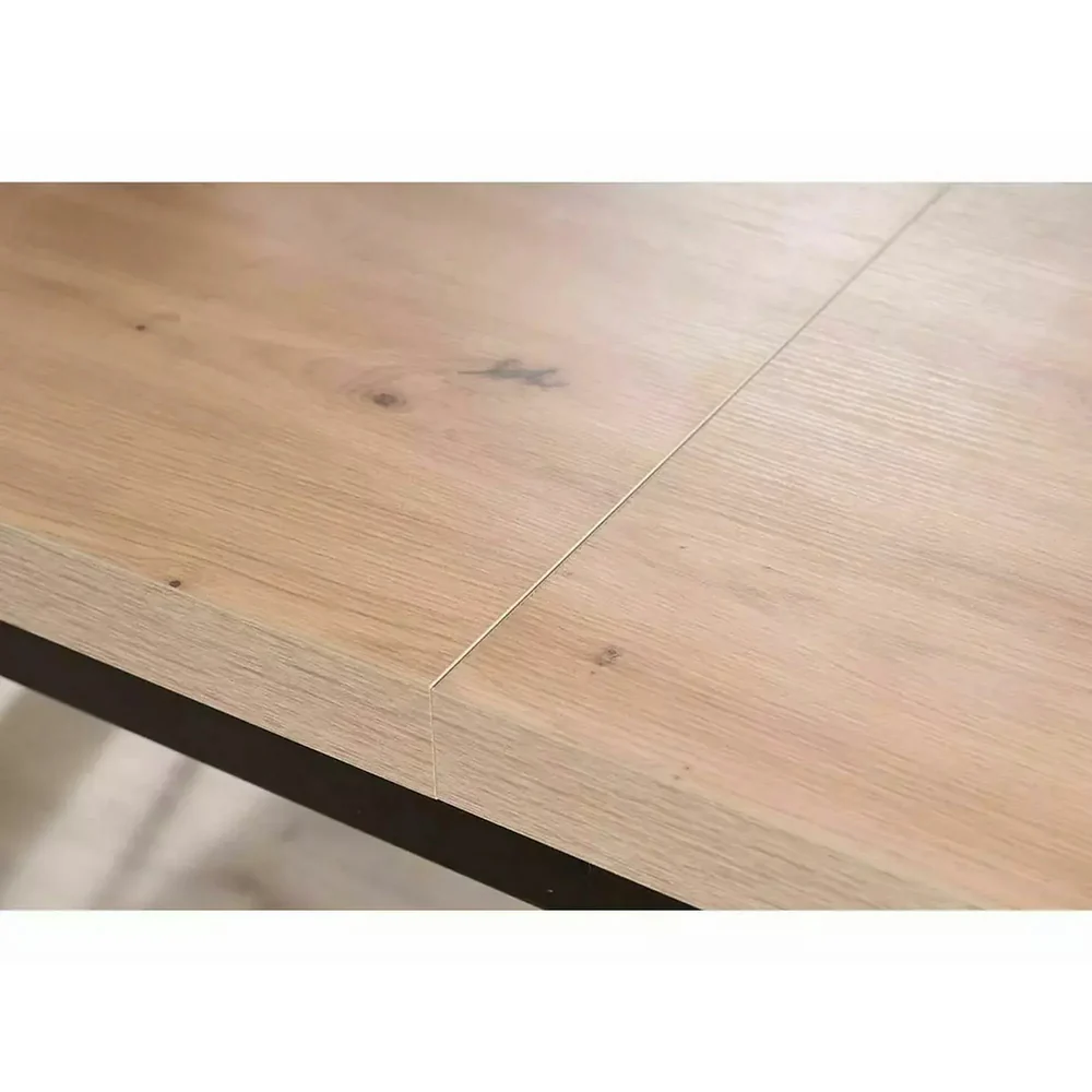 Masa PRESTO, stejar artisan/negru, 140/218x80x78 cm, PAL laminat [7]