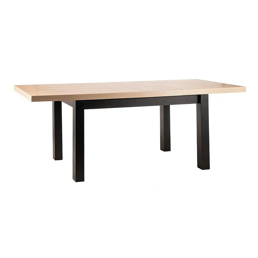 Masa PRESTO, stejar artisan/negru, 140/218x80x78 cm, PAL laminat [3]
