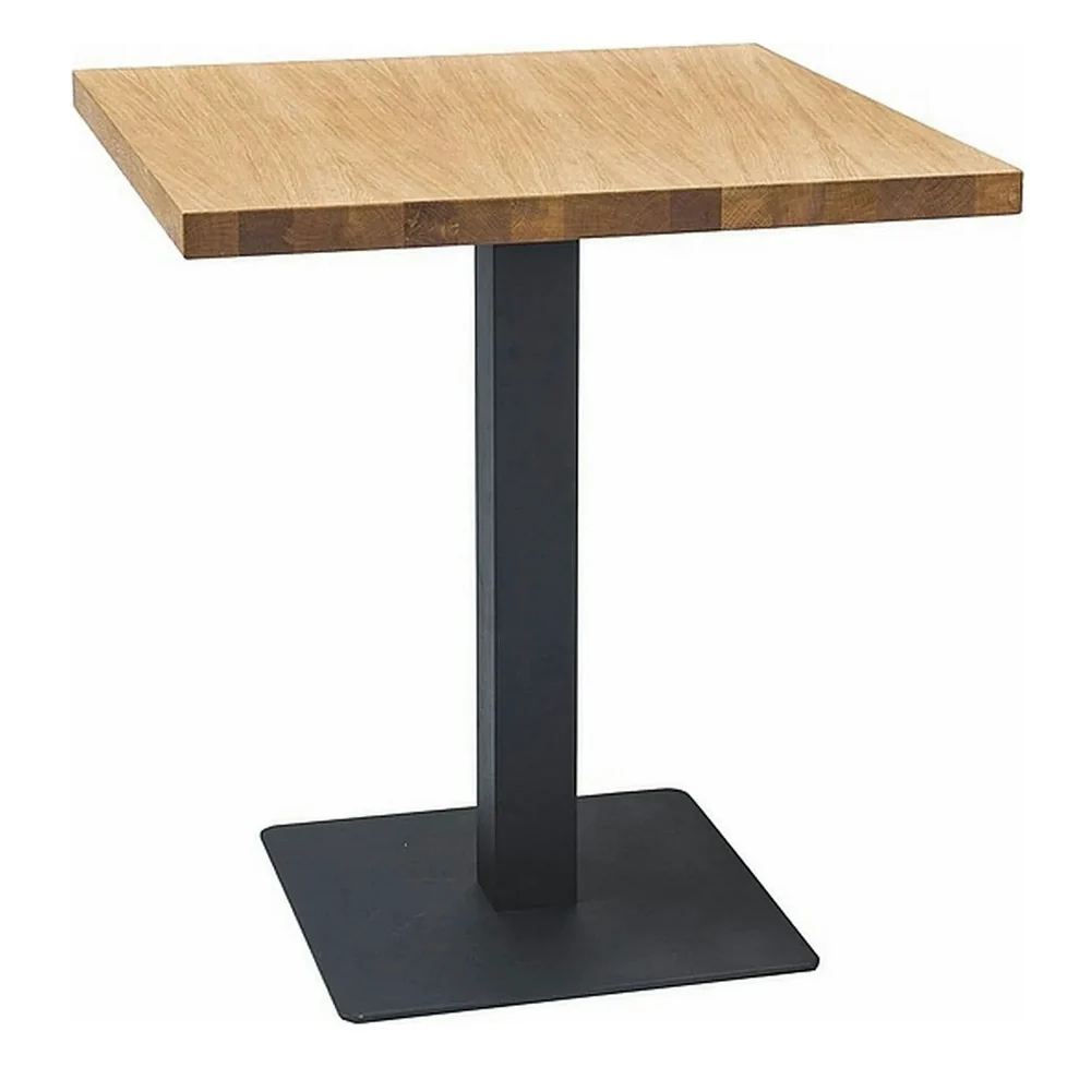 Masa PURO, stejar/negru, PAL laminat/metal [2]