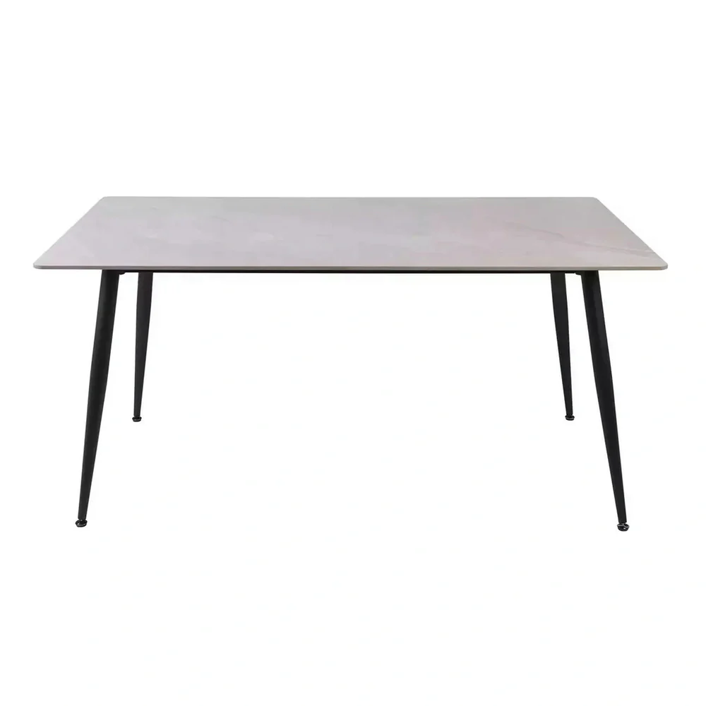 Masa RION, gri cu efect de marmura, ceramica/metal, 130x70x76 cm [3]