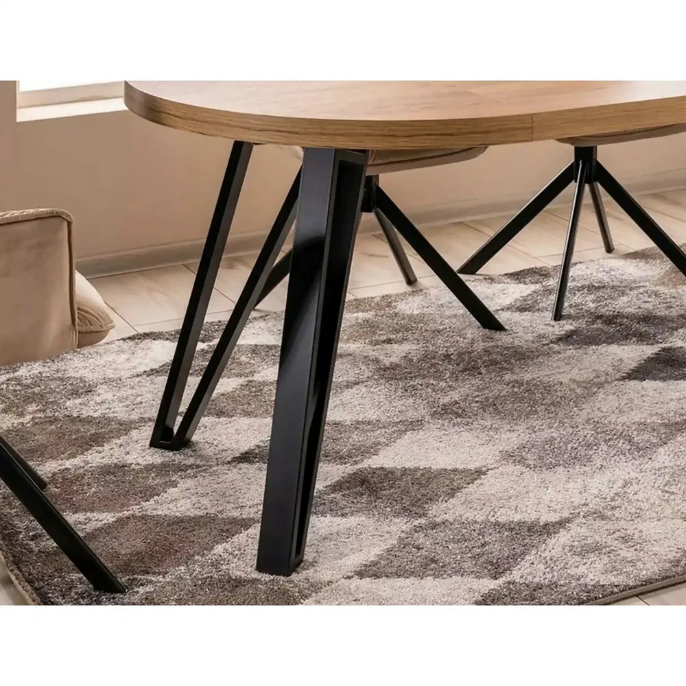 Masa rotunda 100 GALAXY, stejar artisan/negru, PAL laminat/metal [4]