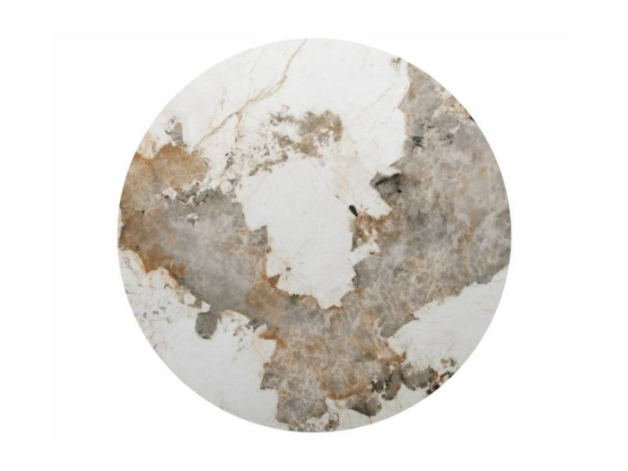 Masa rotunda Rondo Ceramic alb lucios/stejar ø120/h76 cm [3]