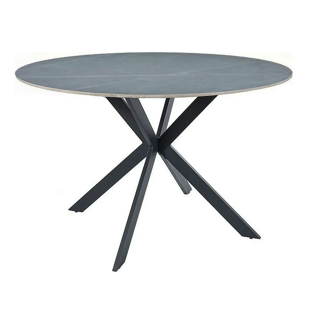 Masa rotunda Talia marmura gri/negru - ø90 / h75 cm [2]