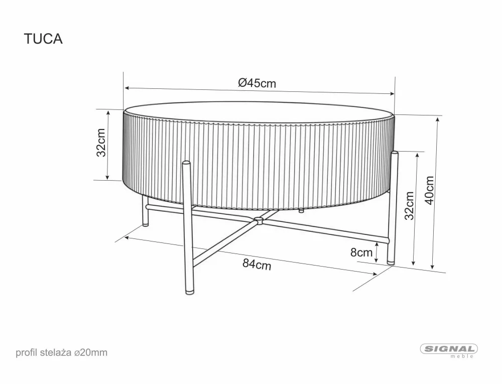 Masa TUCA D80xH40cm - Maro [4]