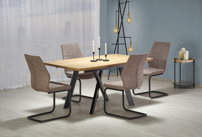 Masa extensibila MDF + metal Capital – L 160-200 x l 90 x h 76 cm [2]
