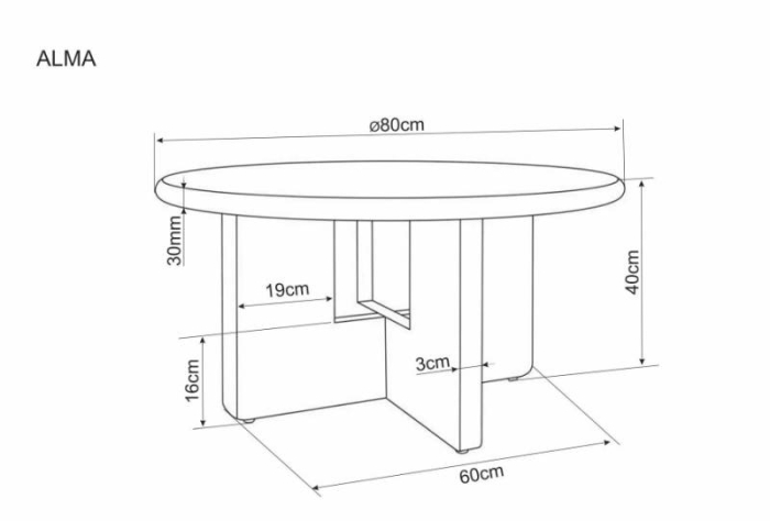 Masuta ALMA 80xH40cm din MDF si microciment [5]
