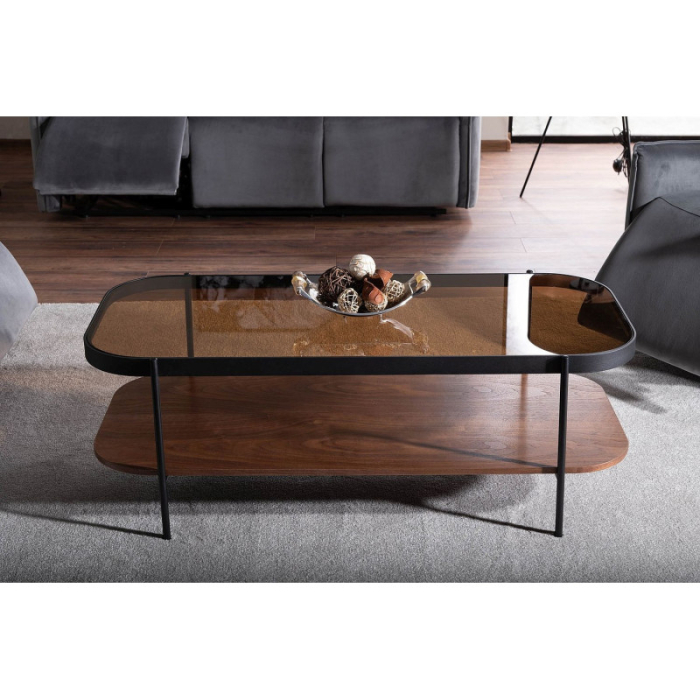 Masuta cafea PRIMA A, 120x58x43 cm, nuc/negru [3]