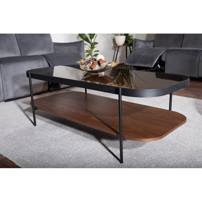 Masuta cafea PRIMA A, 120x58x43 cm, nuc/negru [2]