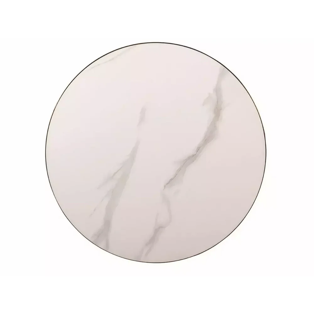 Masuta GEMINI - 50x56 cm, alb lucios/negru mat, ceramica/metal [3]