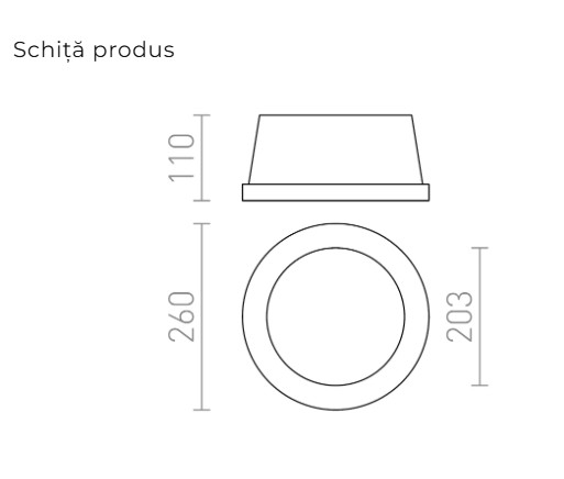 MIA R - Corp de iluminat încastrat din gips cu abajur [3]