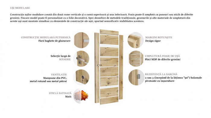 Mirror - usa modulara MDF cu oglinda [4]