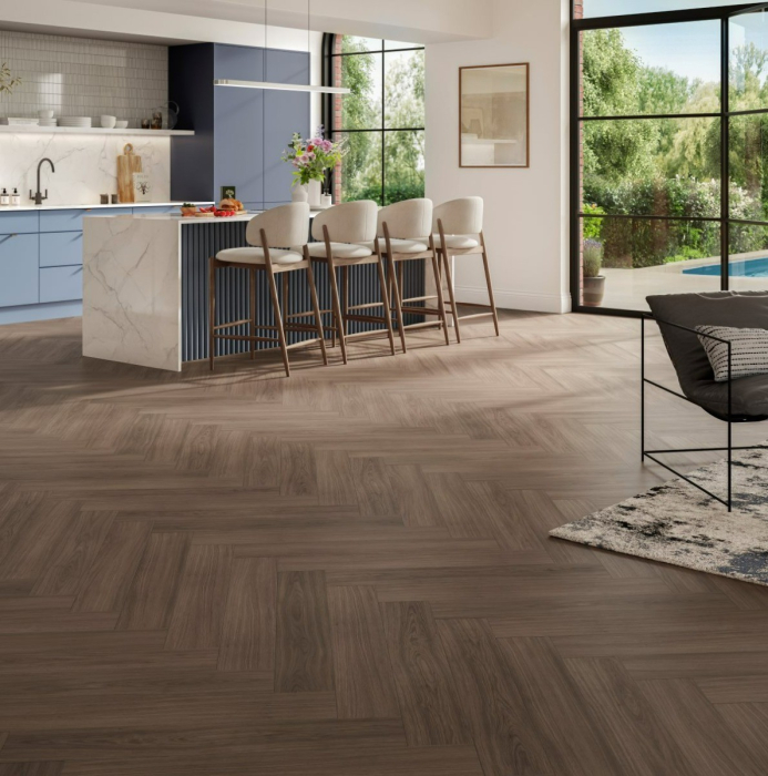 OAK ARTEMIS COFFEE BROWN HERRINGBONE [3]