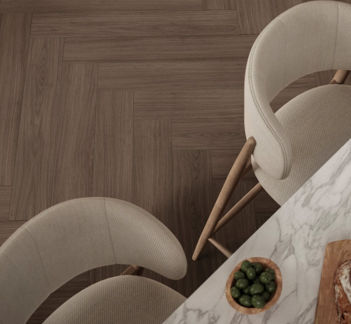 OAK ARTEMIS COFFEE BROWN HERRINGBONE [5]