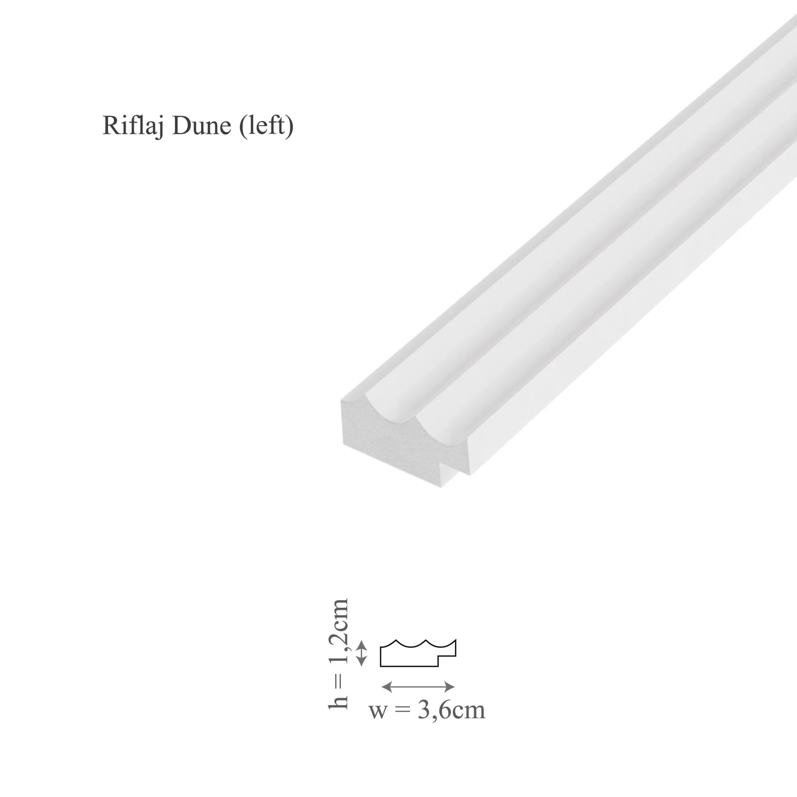 Panou riflaj decorativ, model Dune - 13x1.2x250 cm [5]