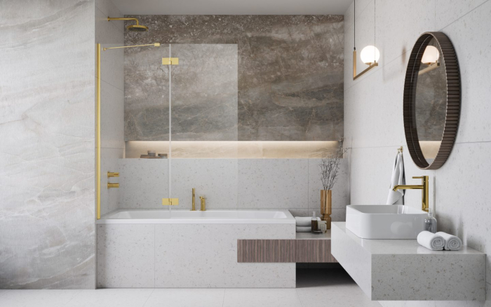 Paravan cadă Essenza 6 PND II - Auriu [2]