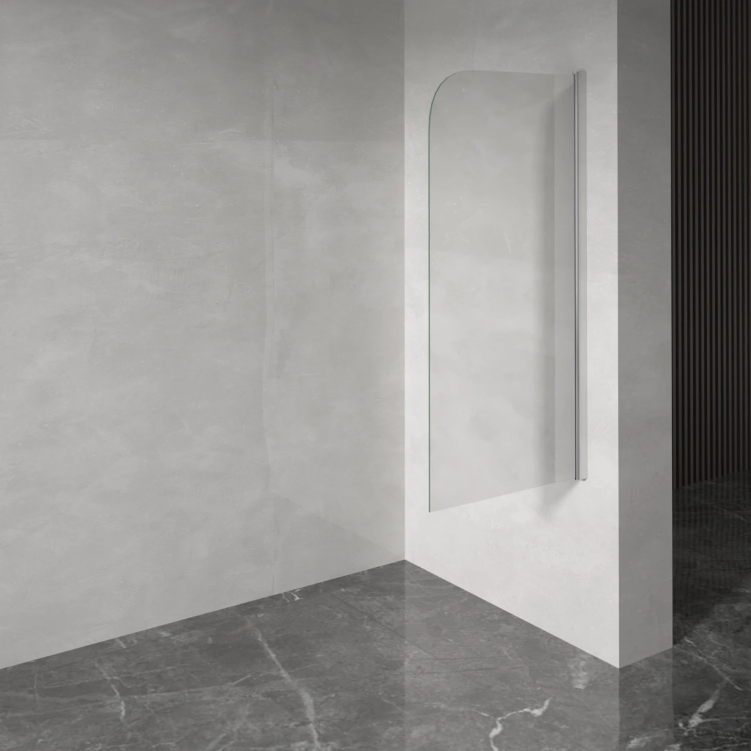 Paravan cada WST08 - PROFIL CROMAT, STICLA TRANSPARENTA [3]