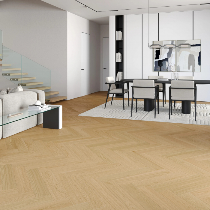 Parchet vinil SPC Stejar Cream Herringbone [4]