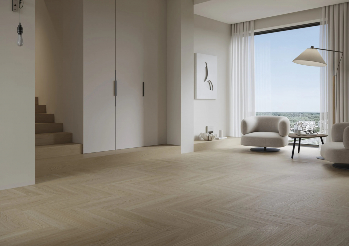 Parchet vinil SPC Stejar Flax Herringbone [2]