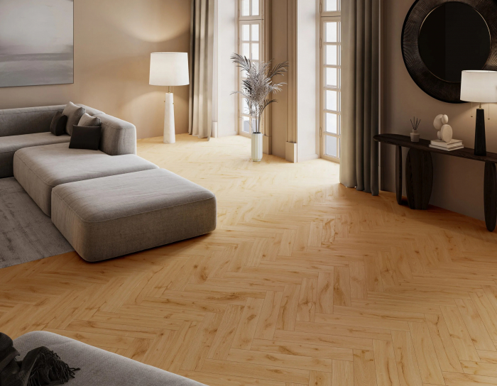 Parchet vinil SPC Stejar Ginger Herringbone [3]