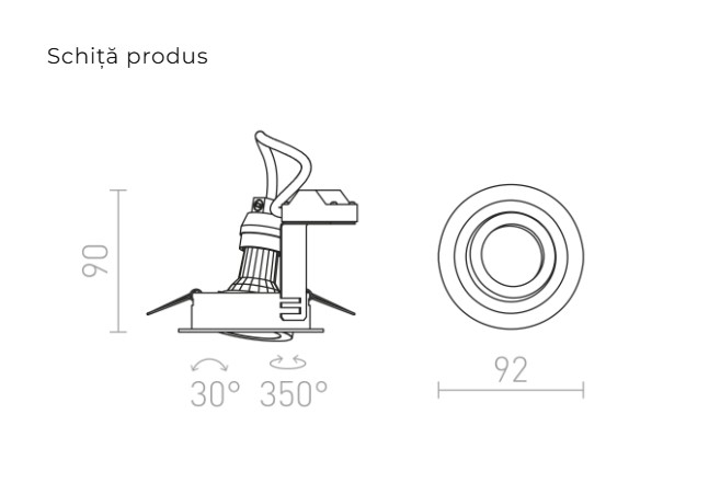 PASADENA GU10 R – Corp de iluminat circular, încastrat [3]