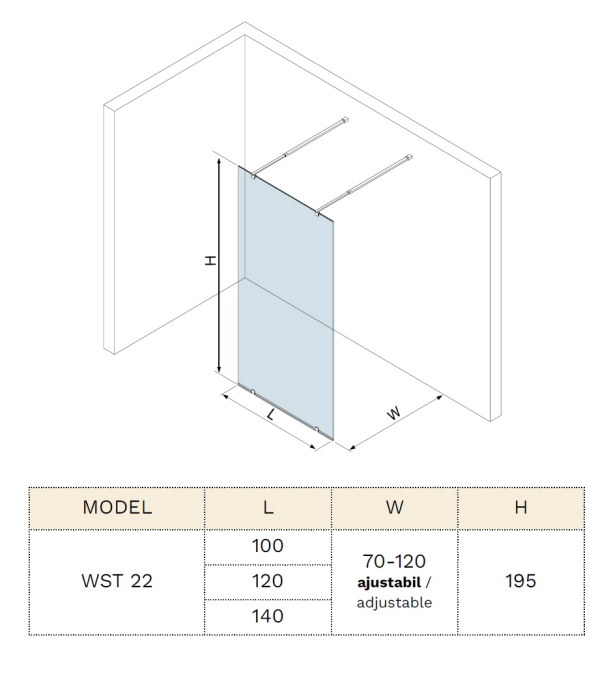 Perete dus tip WALK IN - WST 22 [8]