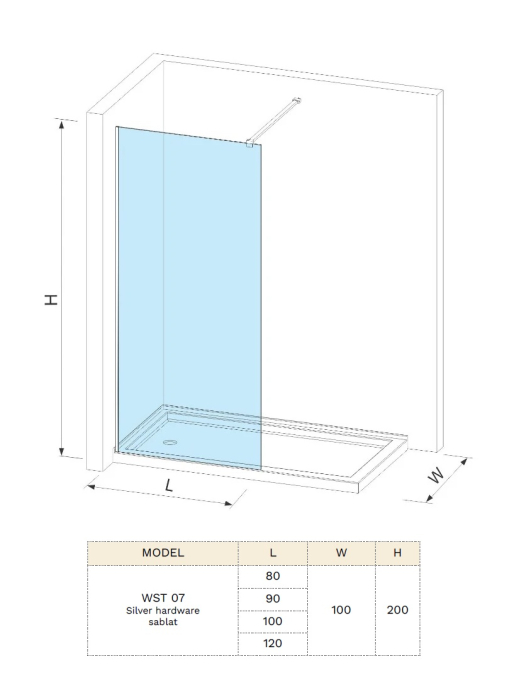 Perete dus WALK IN - WST07 [7]