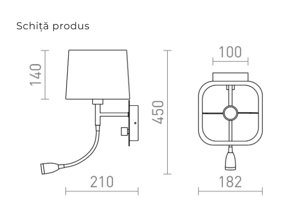 PERTH DE PERETE CU LED SPOT [4]