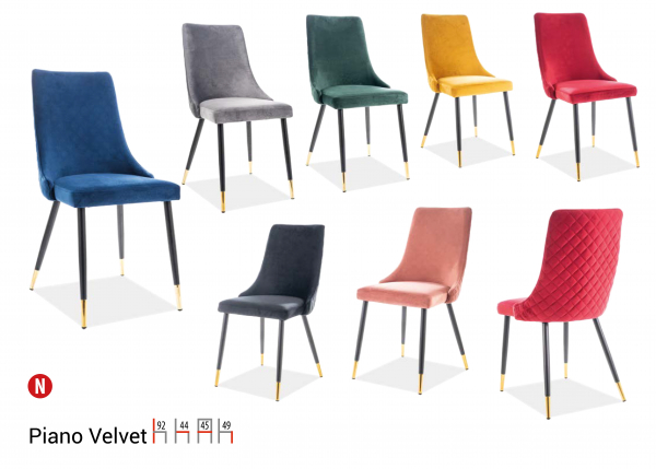 Scaun Piano Velvet Negru – l44 x A45 x H92 cm [2]
