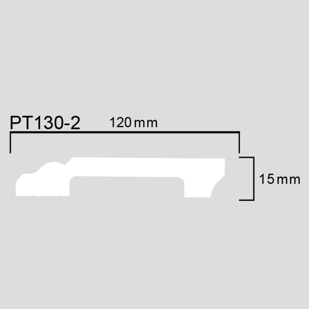 Plinta alba de parchet, polimer, latime 120 mm [6]