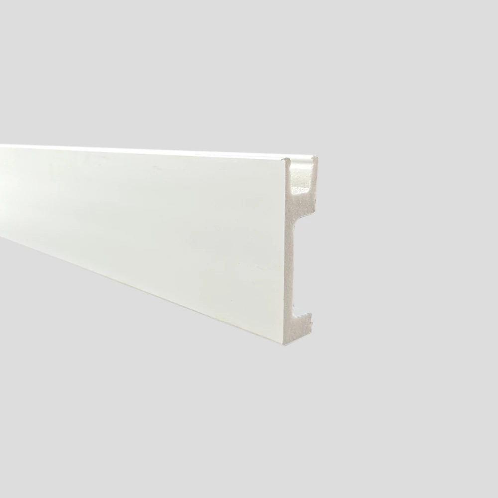 Plinta alba decorativa duropolimer pentru LED, latime 80 mm [4]