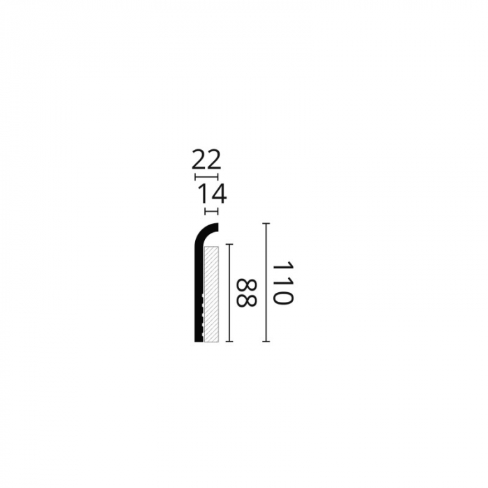 Plinta polimer dur CF1 110x22x2000 [2]