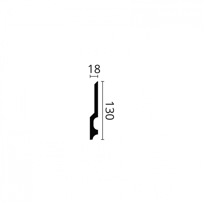 Plinta polimer dur FD22 130x18x2000 [2]