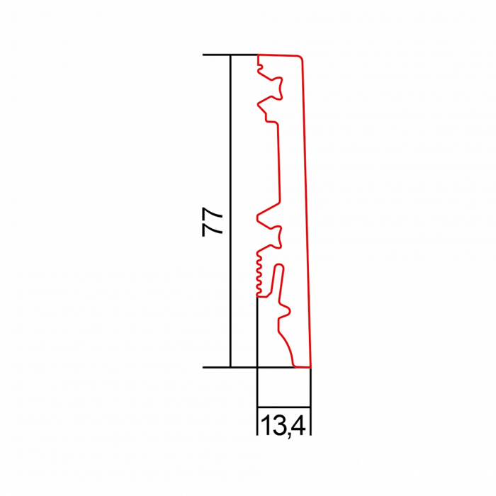 Plintă PVC S80 albă (RAL 9003) [2]