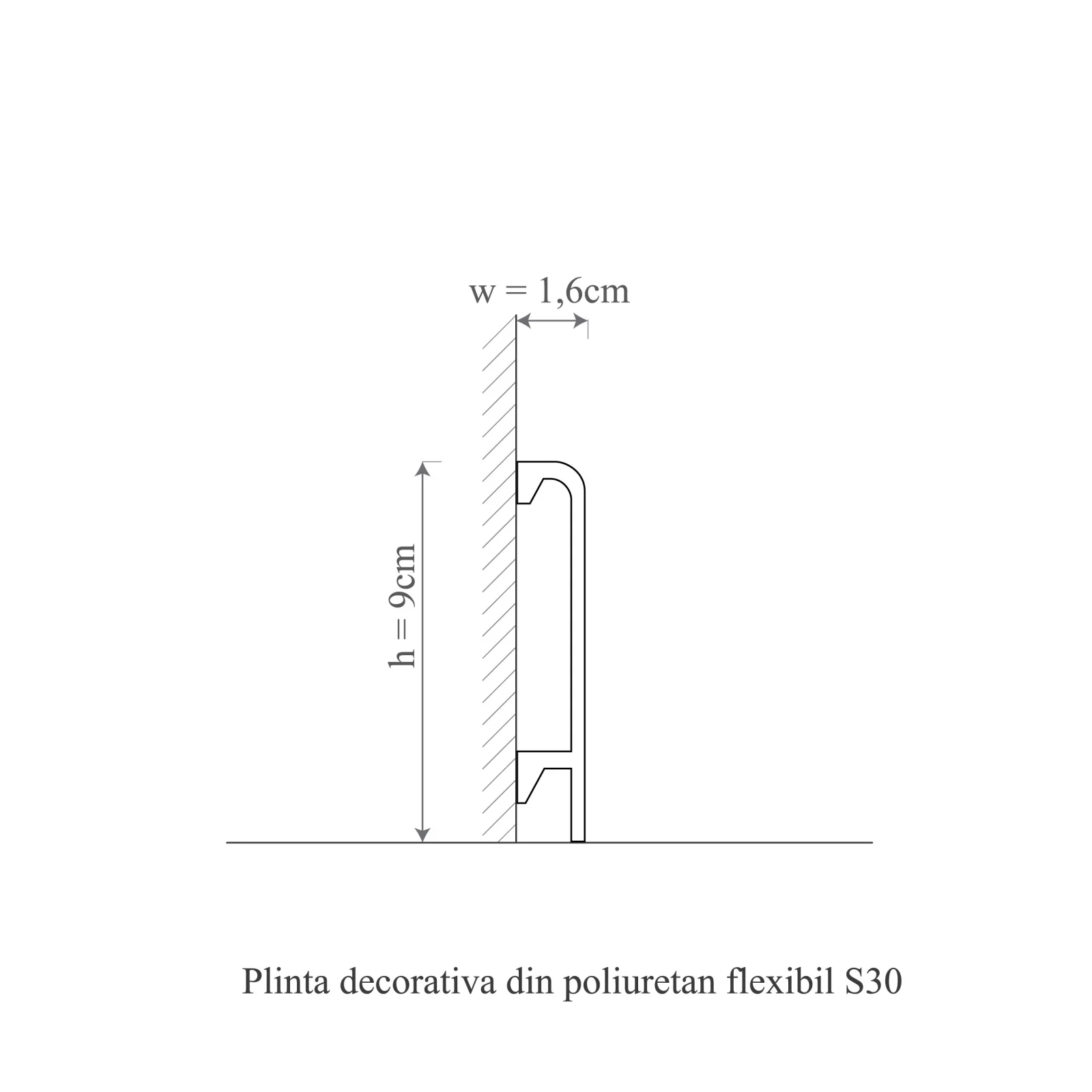 Plinta S30F - 9x1.6x200 cm [3]