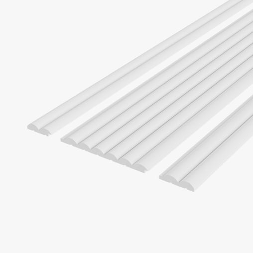 Profil dreapta panou riflaj decorativ 3D din polimer rigid, model Cloud R - 4.3x1.2x250 cm [2]