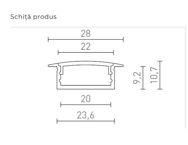 PROFIL LED  A - ÎNCASTRAT [5]