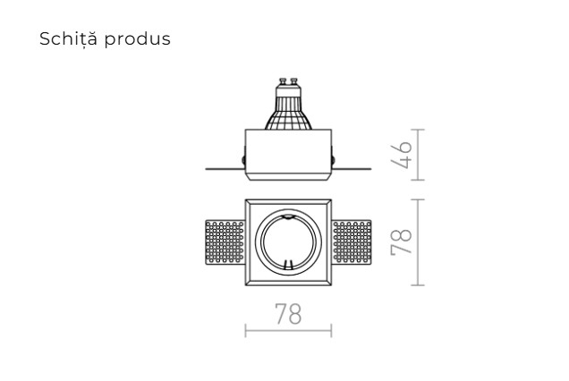 QUO R - Corp de iluminat din ipsos fără cadru cu gauri circulare [4]