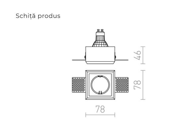 QUO SQ I - Corp de iluminat din ipsos fără cadru [3]