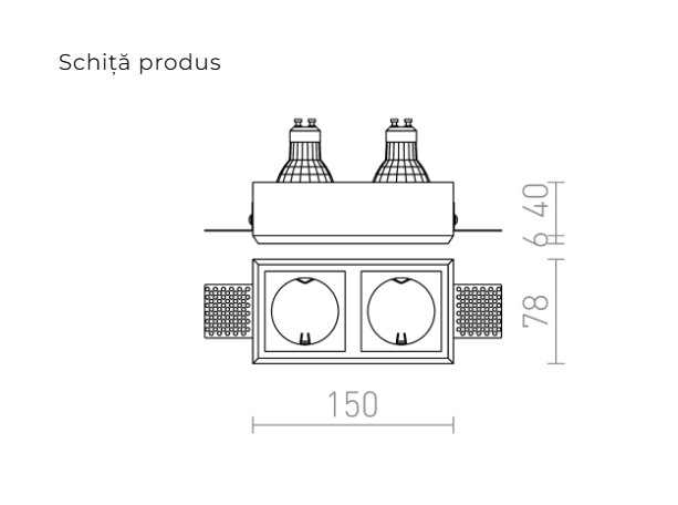 QUO SQ I - Corp de iluminat din ipsos fără cadru [4]