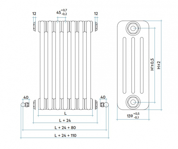 Radiator TESI 4 - inaltime 600 [3]