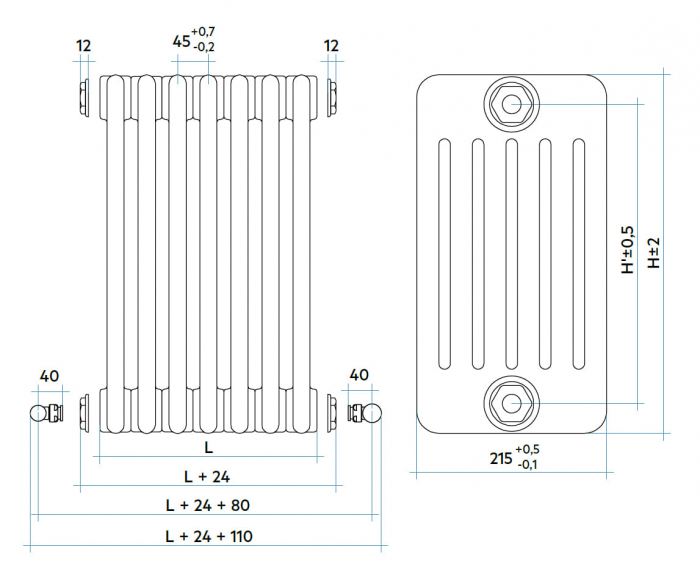 Radiator TESI 6 - inaltime 600 [3]
