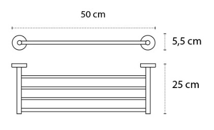 Raft pentru prosoape 9695 CROMO UNO [2]