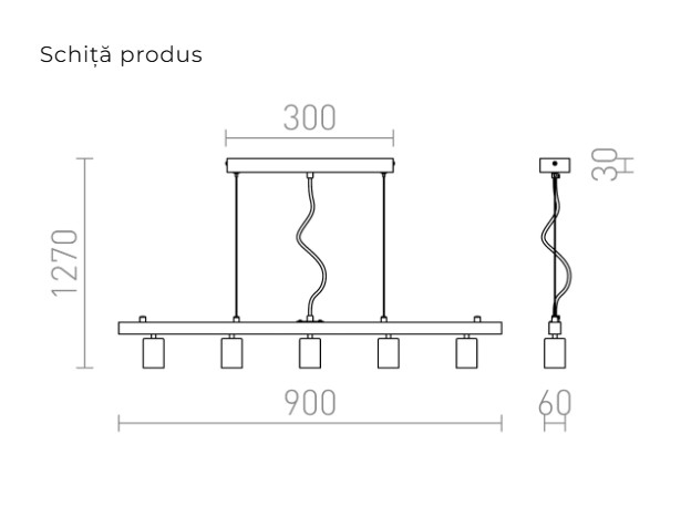RALLONG V SUSPENDATĂ  - Bază de tavan [3]