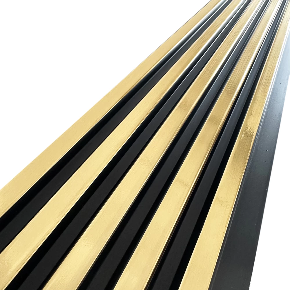 Riflaj auriu decorativ in dungi negre, 2900 mm × 122 mm × 12 mm [2]