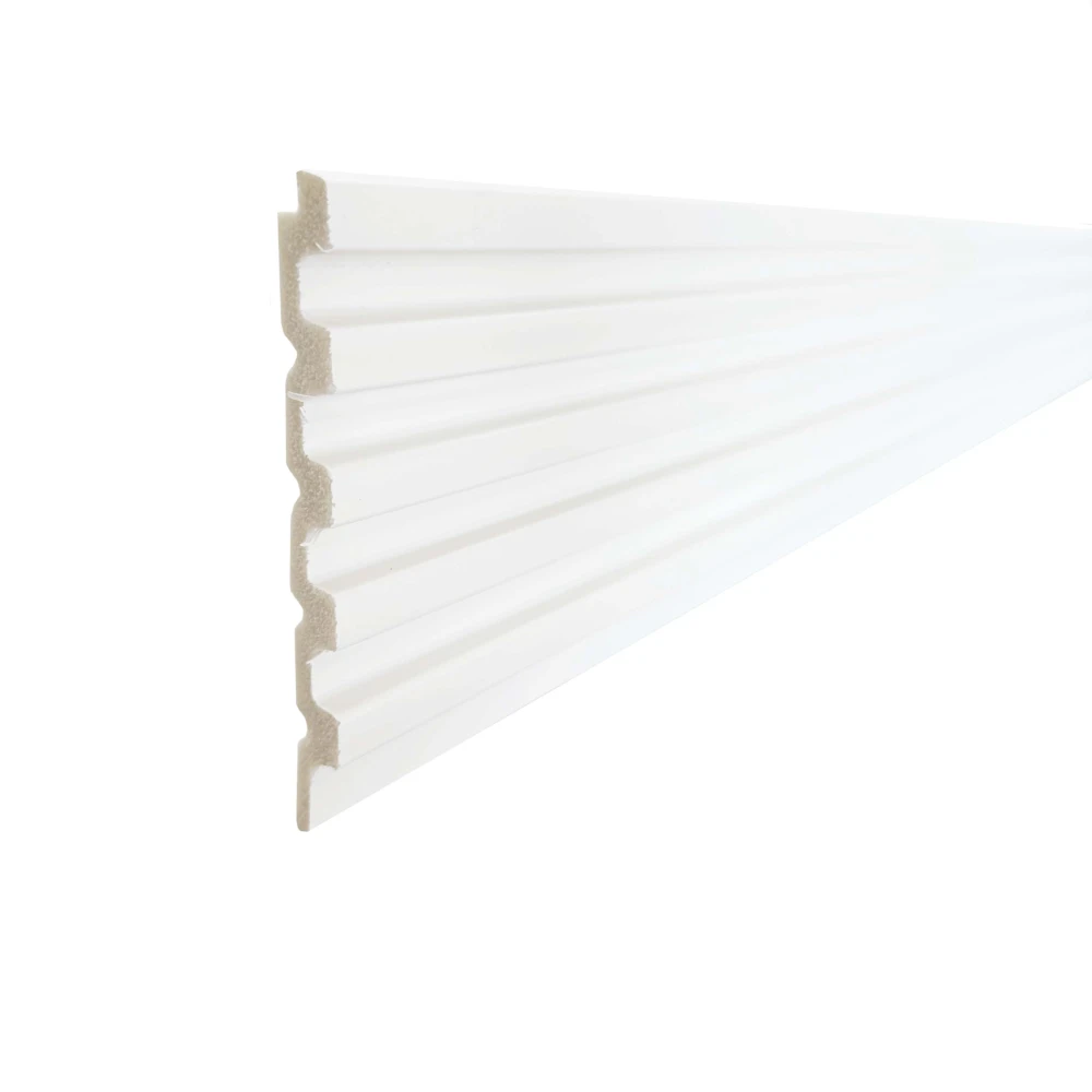 Riflaj clasic decorativ, culoare alba, 2500 mm x 120 mm x 12 mm [3]