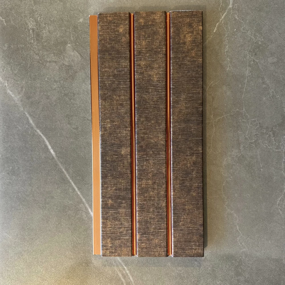 Riflaj decorativ texturat, nuante de maro, 120 mm [2]