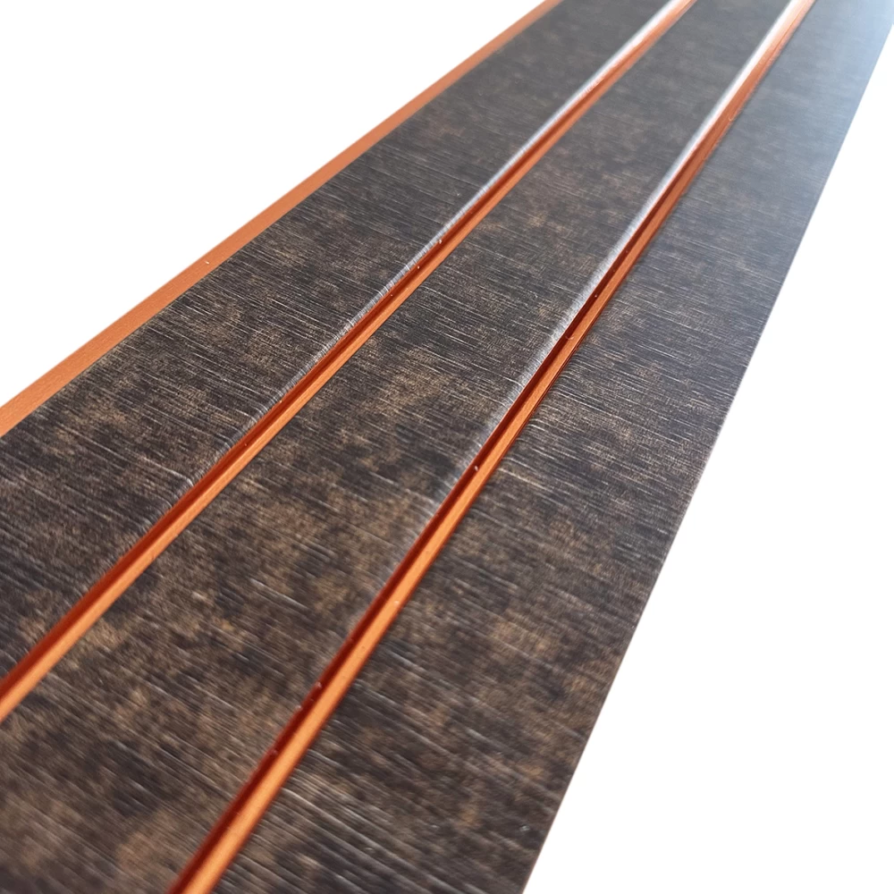 Riflaj decorativ texturat, nuante de maro, 120 mm [3]