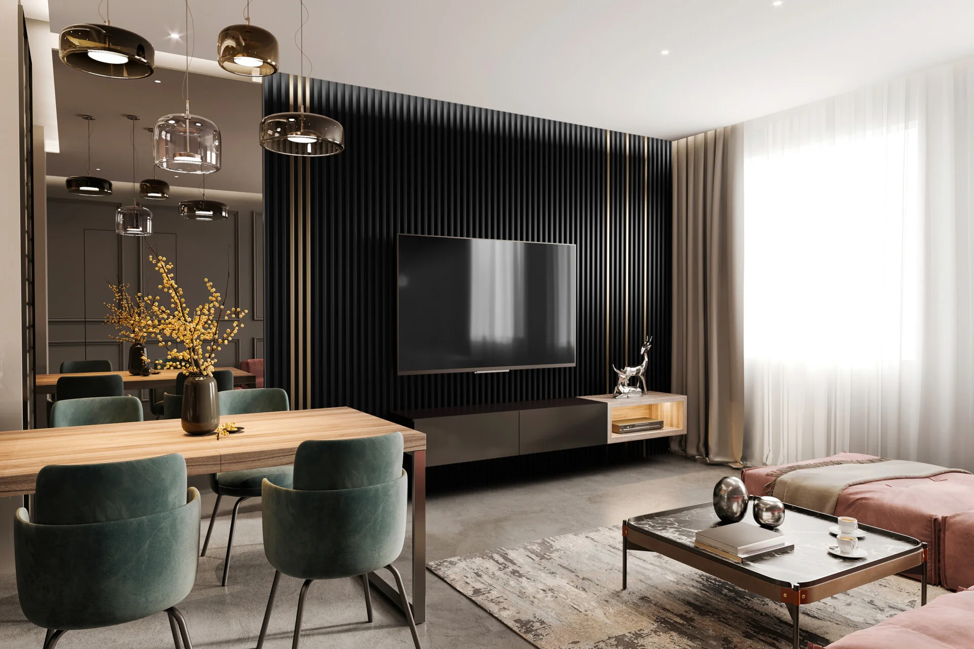 RIFLAJE LINEA SLIM BLACK / BLACK [3]