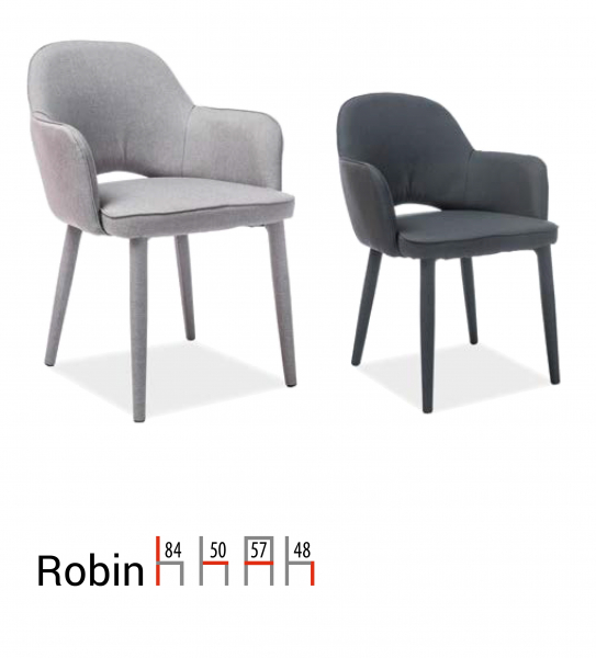 Scaun Robin Gri Deschis -  l56x A47 x H87 cm [2]