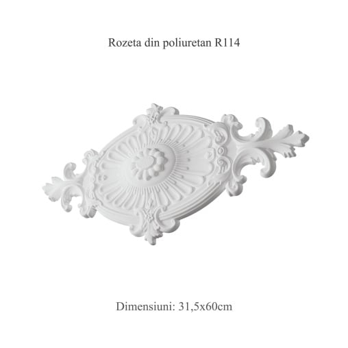 Rozetă decorativă din poliuretan R114 – 31.5x60 cm [1]